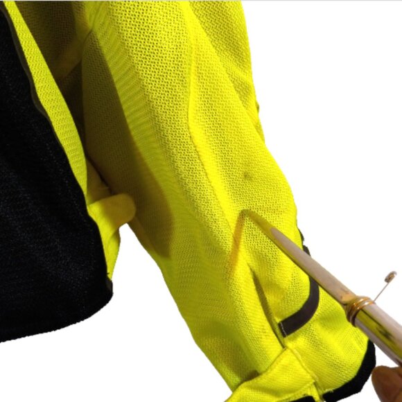 Women’s Hi-Vis Yellow-Black Mesh Motorcycle Jacket 3XL Yellow Black CE Armor EUC - Picture 6 of 16